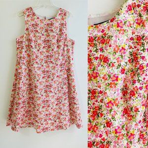 RN Studio Women's Dress 12 Floral Midi Sleeveless Pockets SunDress Large New